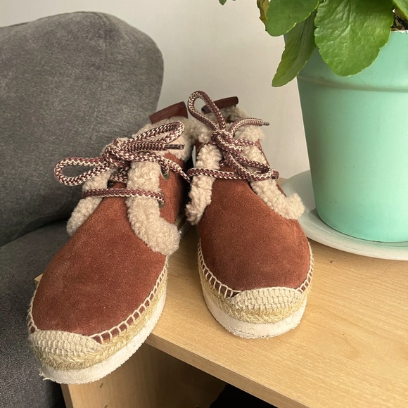 SeebyChloe shearling Glyn espadrilles - Picture 2 of 6